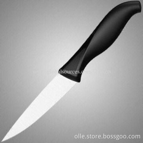 4'' White Blade Fruit Ceramic Knife with ZrO2 White Color Blade
